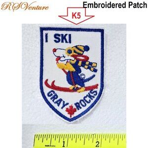 Buy 1 get 1 FREE, New Vintage Grey Rocks Ski Embroidered Patch